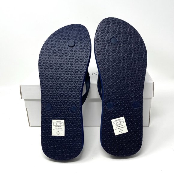 Calvin Klein Halley Logo Flip Flop Sandal Navy Women's Sizes - Picture 7 of 9
